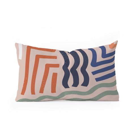 Nick Quintero Arid Contour Oblong Throw Pillow
